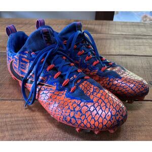 Nike‎ Vapor Untouchable Pro Football Cleats Orange Blue Snake 880407-408 Size 11
